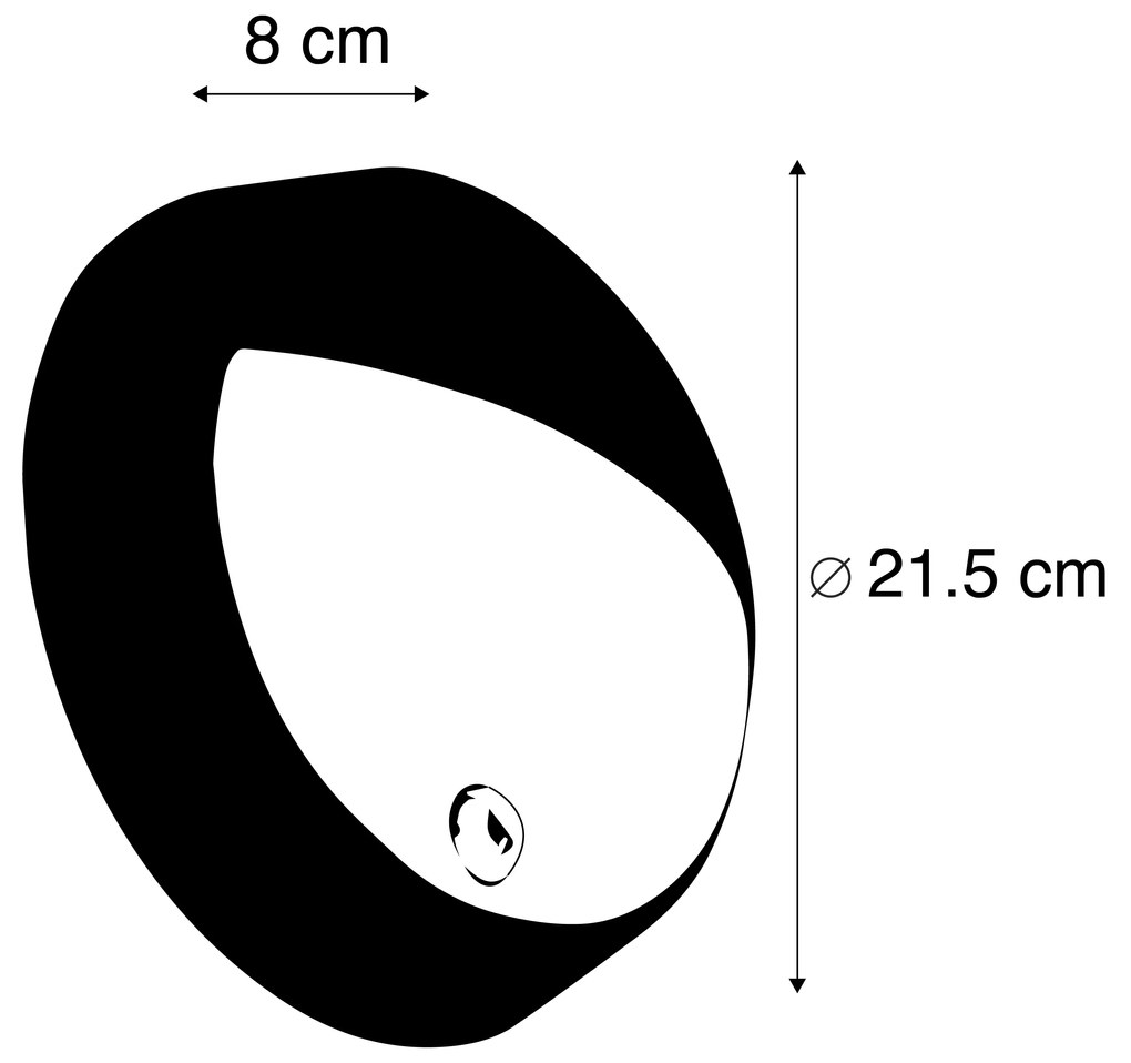 Lampa ścienna zewnętrzna czarna z LED z czujnikiem ruchu IP54 - Hortus