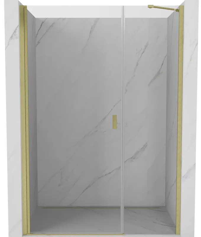Mexen Mist-B drzwi prysznicowe uchylne 105 cm, transparent, złote szczotkowane - 8A2-105-001-55-00
