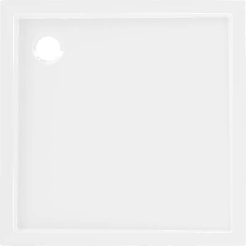 Mexen Flow brodzik kwadratowy slim 90 x 90 cm, biały połysk - 46S109090