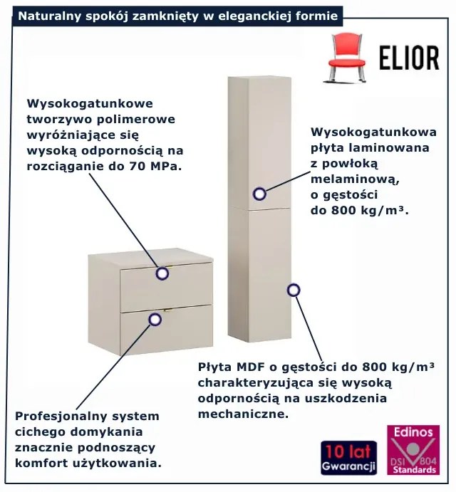Kaszmirowy zestaw mebli łazienkowych F4-E68