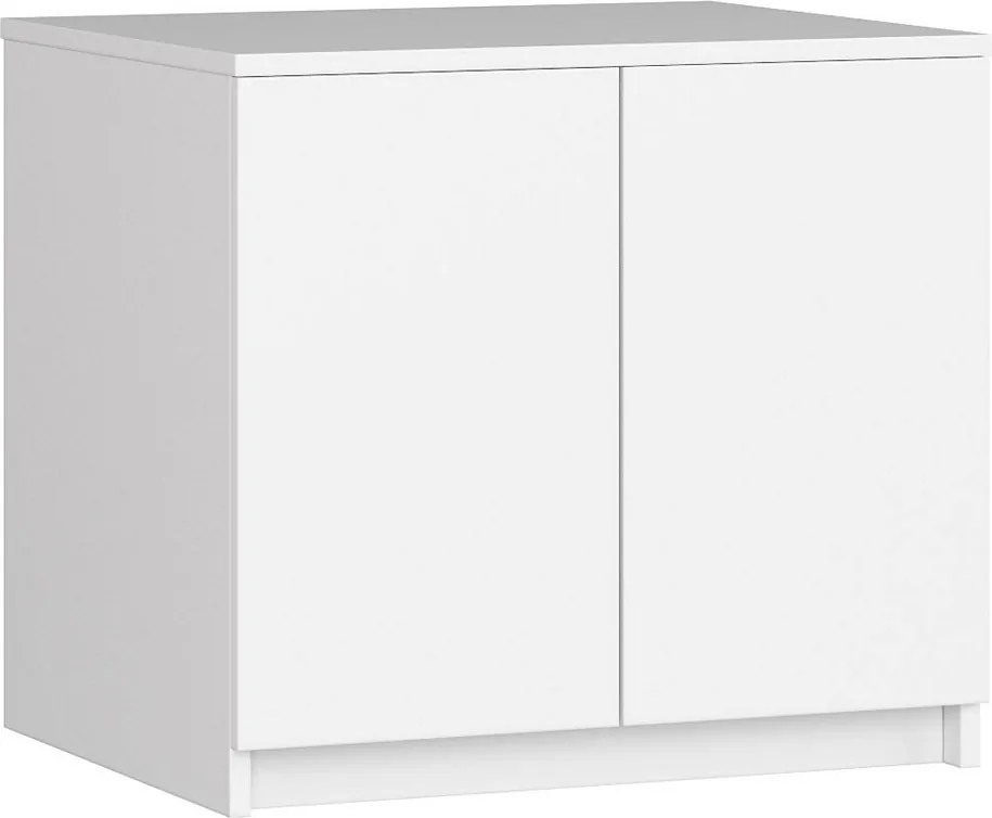 Nadstawka na szafę AKORD S60 Biała 60 cm 2 drzwi kolor Biały mat 2 półki 60x51x55 cm