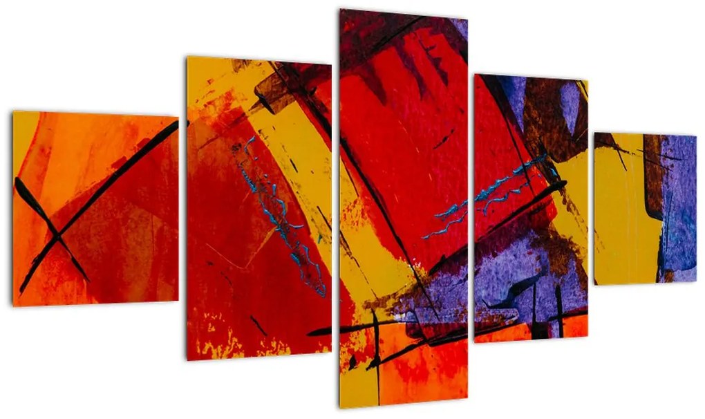Obraz abstrakcji (125x70 cm)