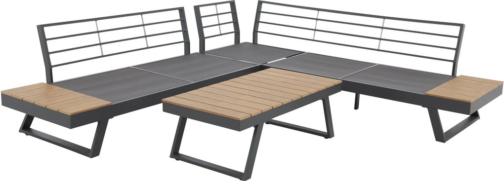 Doppler LIVORNO LOUNGE SET - narożny zestaw ogrodowy - Towar rozpakowany (N638)