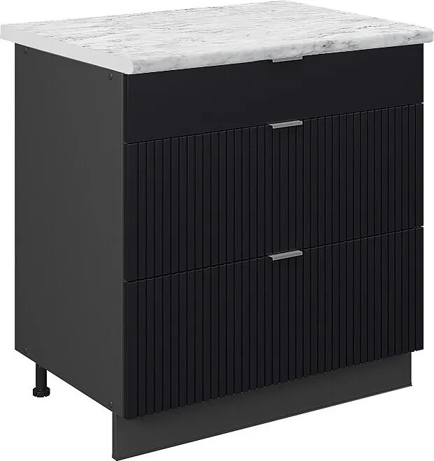 Szafka dolna do kuchni czarne paski 80x60x82 fame-line