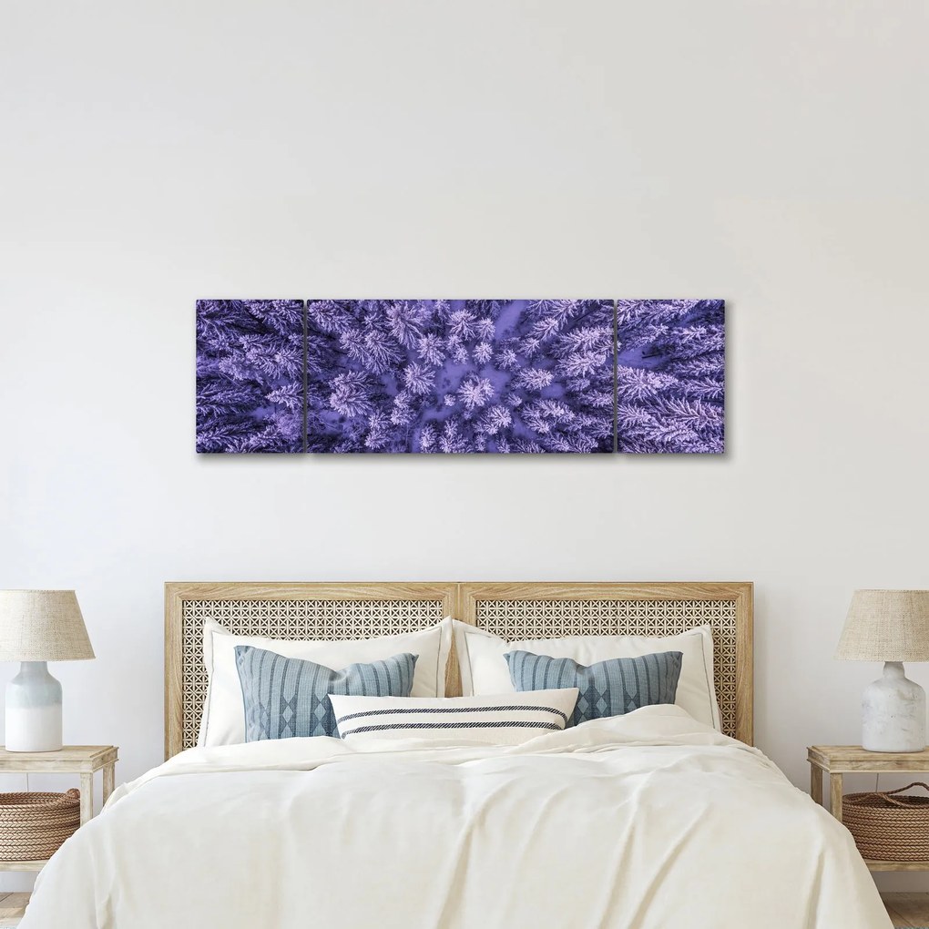 Obraz ośnieżonych drzew (170x50 cm)