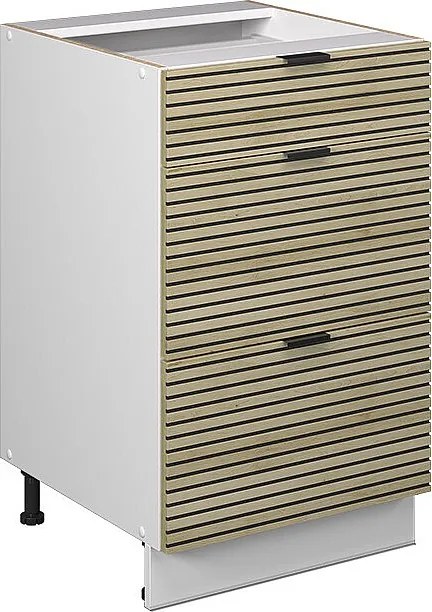 Szafka dolna do kuchni panel dębowy 50x51.6x82 fame-line