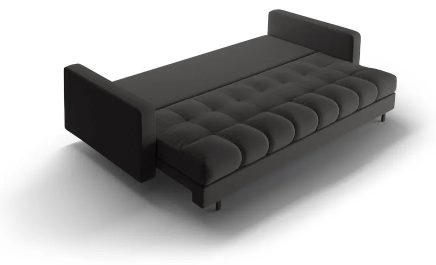 Ciemnoszara rozkładana sofa ze schowkiem 222 cm Bali – Cosmopolitan Design