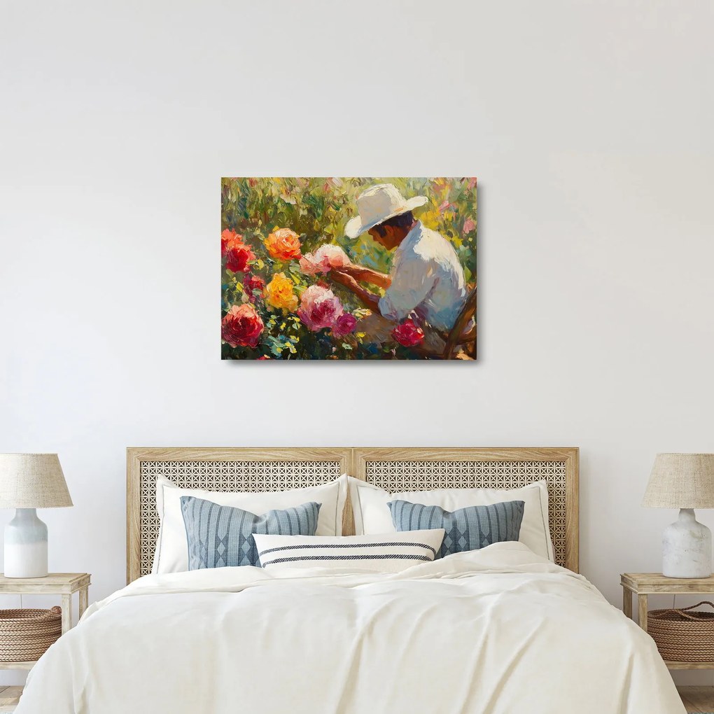 Obraz na szkle - Ogrodnik (70x50 cm)