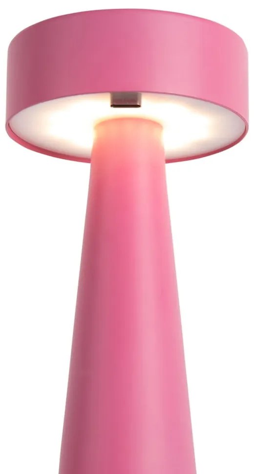 Ciemnoróżowa lampa stołowa LED (wysokość 16,5 cm) Mini LED Ring – Leitmotiv