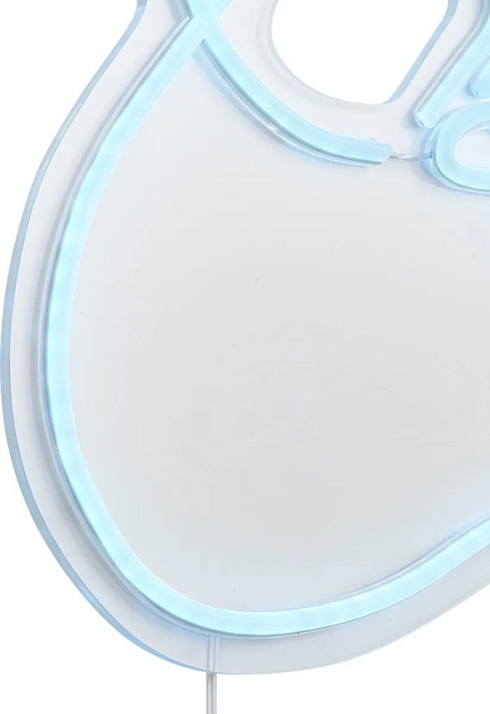 Neonowa lampa ścienna niebieska z diodą LED - Paperplane
