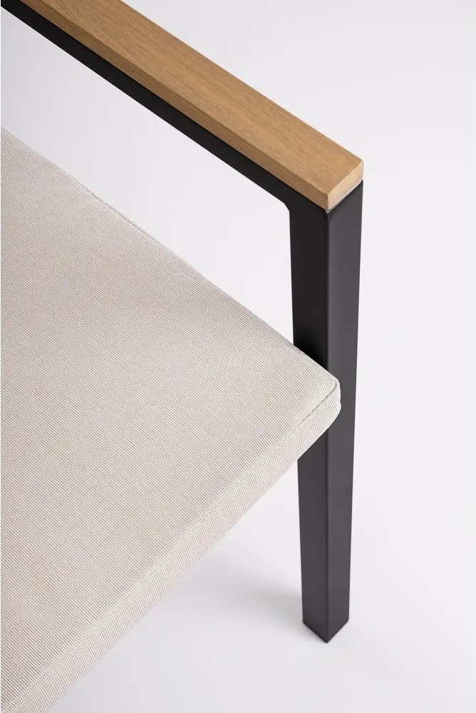 Antracytowe metalowe krzesło ogrodowe Henna – Bizzotto