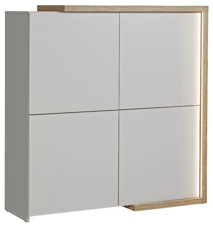 Komoda DASAR 130 4D dąb artisan/kaszmir FURNIVAL