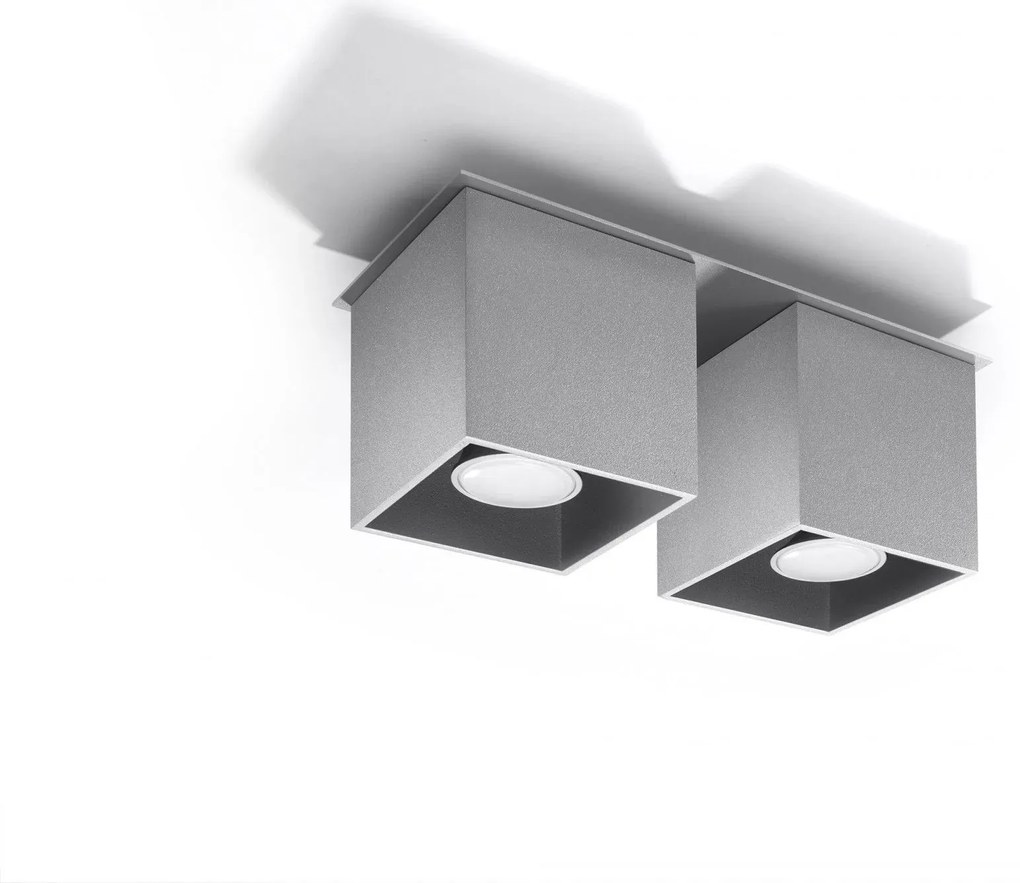 Kwadratowy plafon LED E767-Lenobri - szary