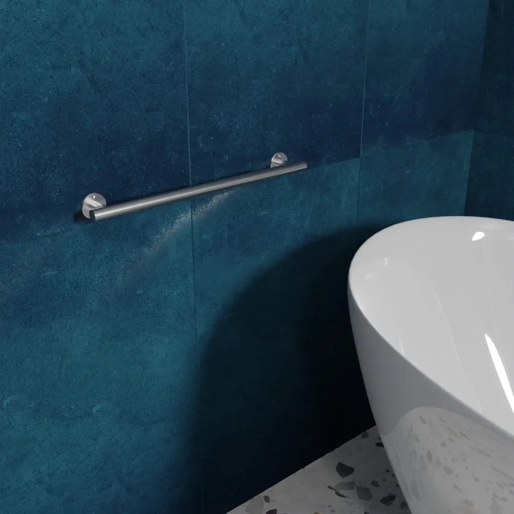 Uchwyt łazienkowy prosty srebrny 56 cm