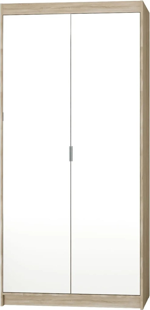 Szafa ELENORA - Dąb sonoma / Z lustrem / Bez szuflad / 89,7 cm