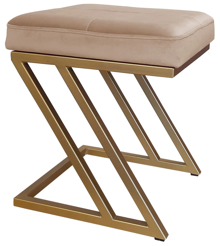 Pufa ZETA LOFT taboret podnóżek podstawa złota MG06