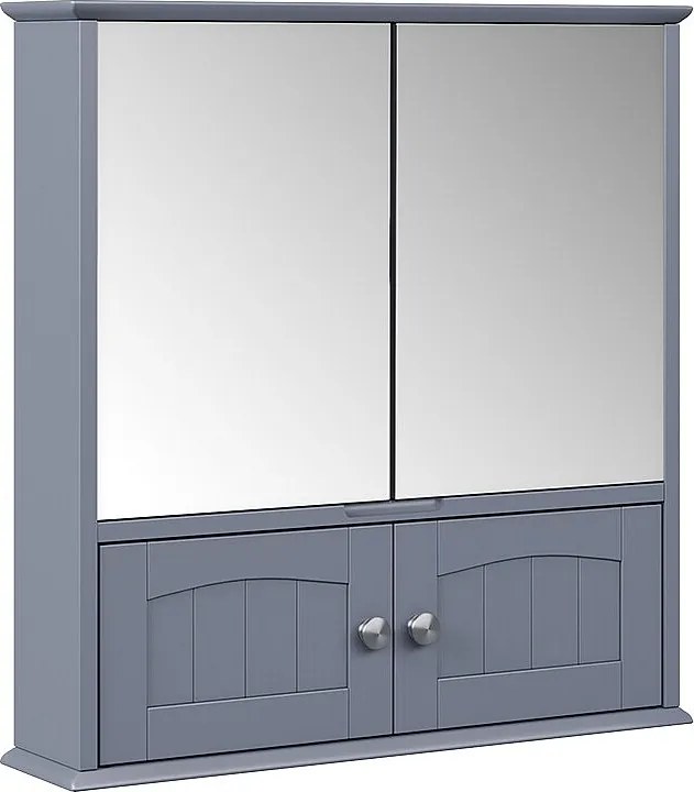 Szafka z lustrem w łazience szary 56x13x58 bianco