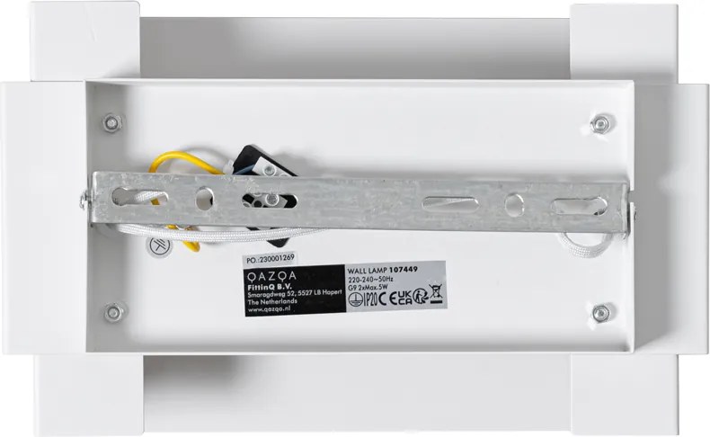 Industrialna lampa ścienna biała 2-światłowa - Coen