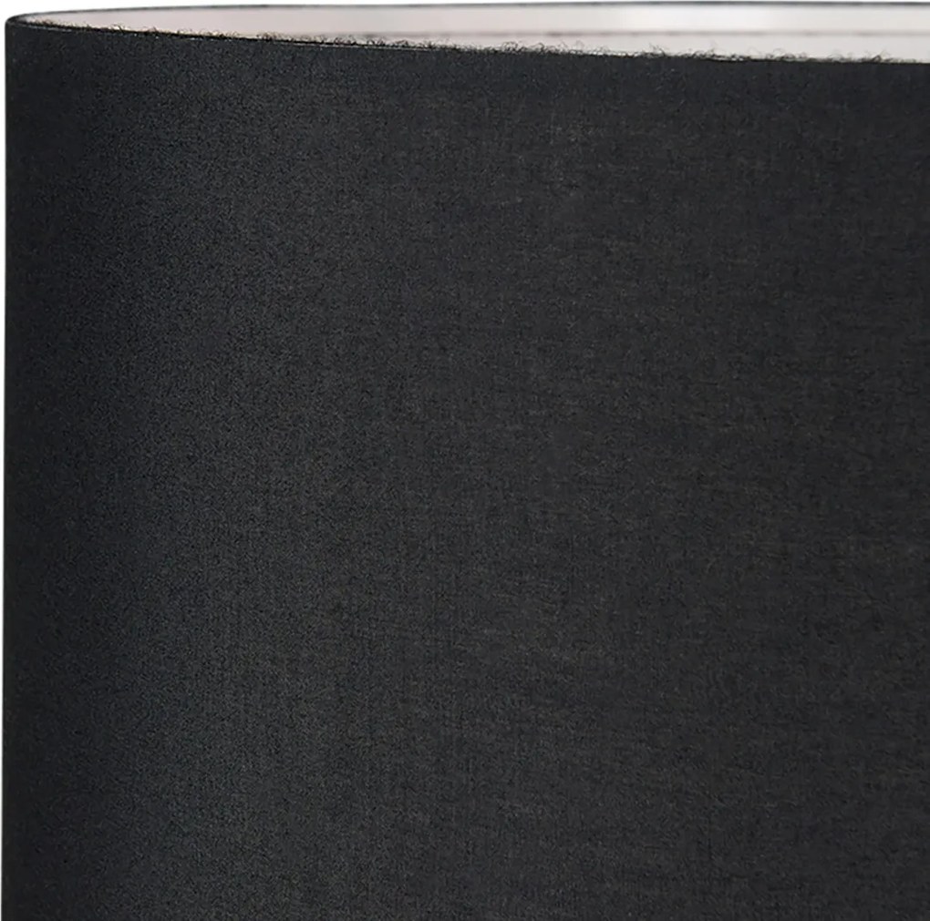 Inteligentna lampa podłogowa czarna z czarnym kloszem, w tym Wi-Fi A60 - Ilse