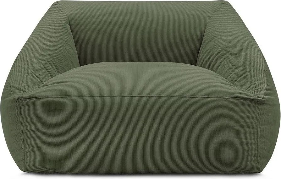 Zielony sztruksowy worek do siedzenia Lilibet – Bobochic Paris