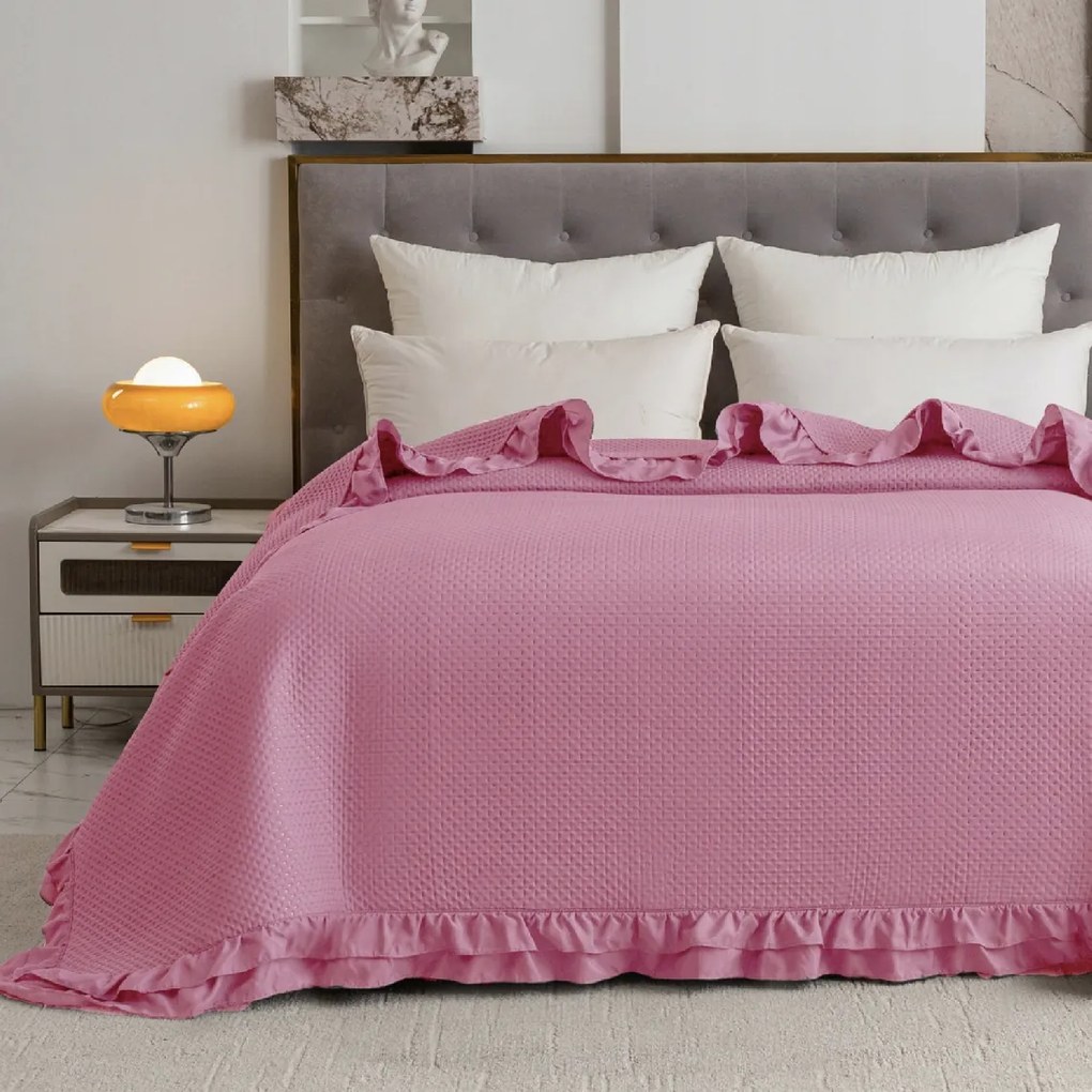 Narzuta na łóżko MONTEGO, różowa Rozmiar: 170 x 210 cm