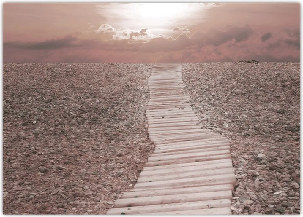Obraz - Plaża żwirowa (70x50 cm)