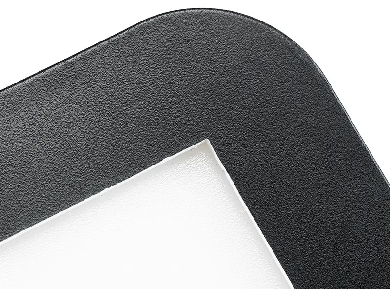 Plafon / Lampy sufitowe czarny 30 cm z LED 3-stopniowy ściemniacz IP44 - Steve Nowoczesny Oswietlenie wewnetrzne