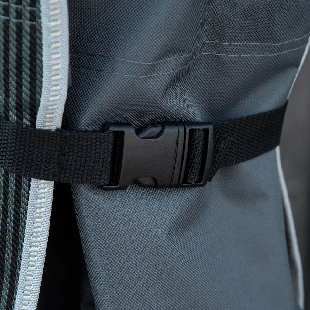 Outsunny Składane łóżko kempingowe z poduszką, 188 x 64,5 x 53 cm, Szary