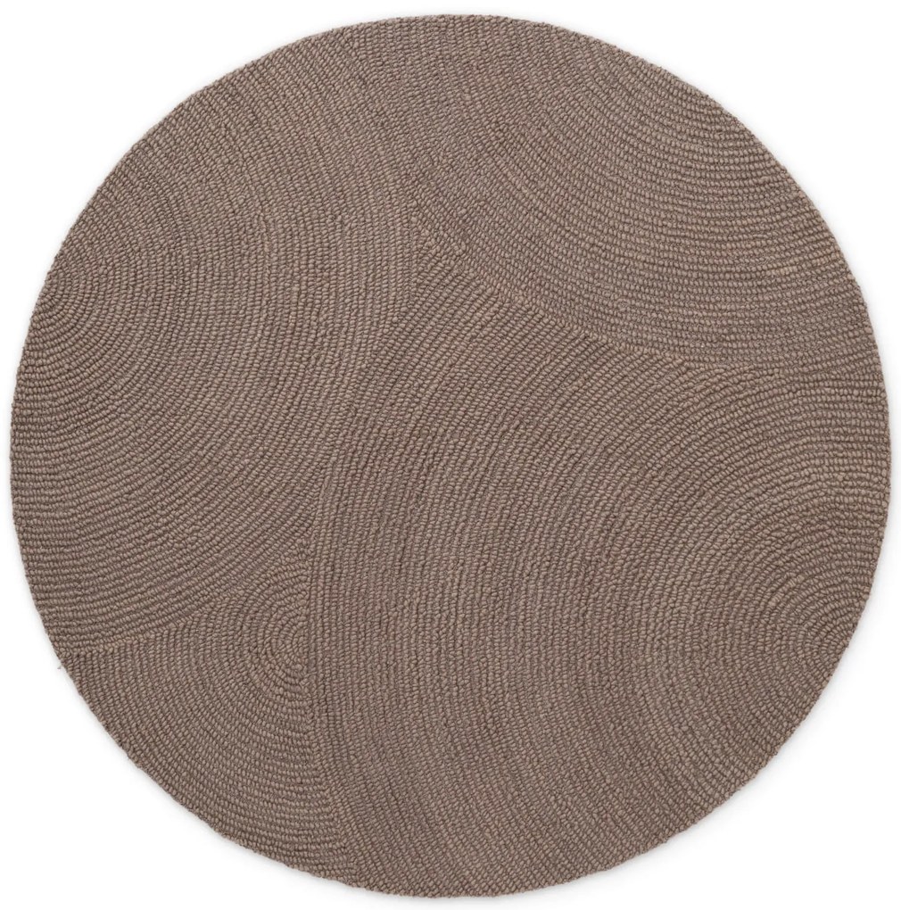 Dywan wełniany Hanse Home Eleni brązowy 150 cm x 150 cm koło