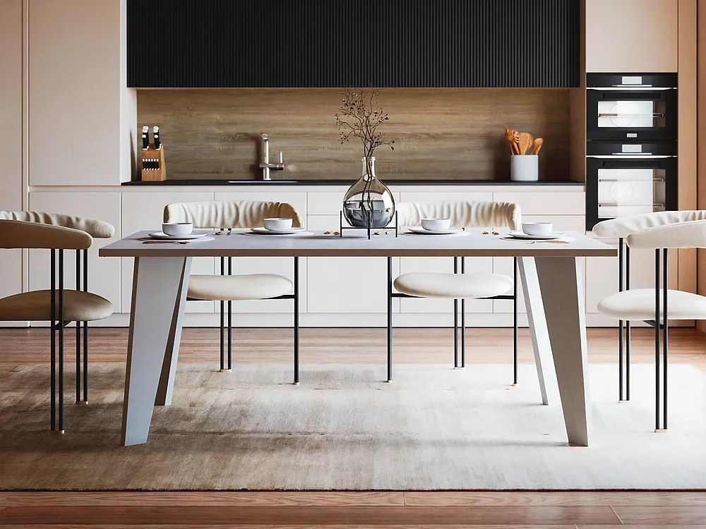 Stół ARIS 138 x 80 cm do kuchni, salonu, jadalni Szary