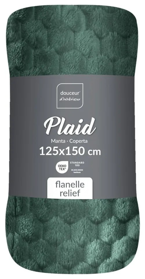 Zielony koc z mikfroflaneli 125x150 cm Mini Frosty – douceur d'intérieur