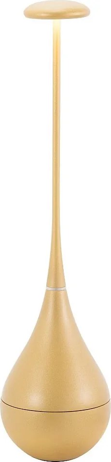 Zafferano Dondolina - Lampa stołowa LED IP65 z akumulatorem, bezprzewodowa, z dotykowym ściemniaczem - włoski design, kolor złoty