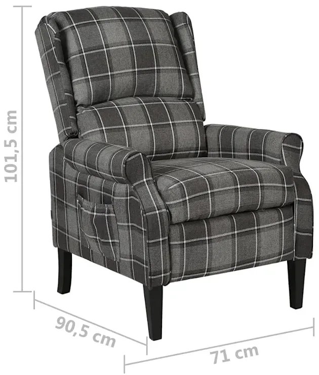 Szary Rozkładany Fotel R6-T02