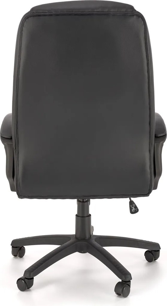 Czarny fotel biurowy z ekoskóry Mario Halmar