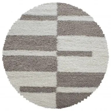 Dywan Shaggy Gala beżowo-kremowy 80 cm x 80 cm koło