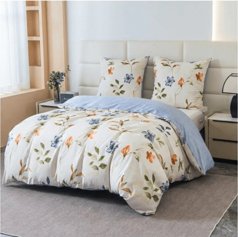 PrzytulneMieszkanie.pl PrzytulneMieszkanie.pl Pościel z mikroflanelu GENTLE LEAVES kremowa Rozmiar pościeli: 70 x 90 cm | 140 x 220 cm