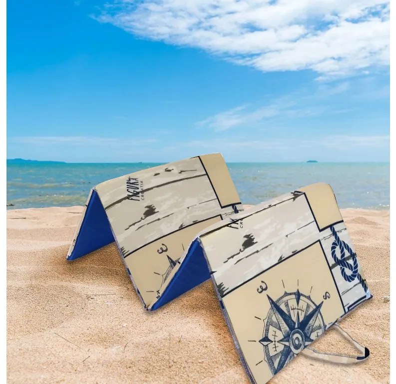Leżak plażowy MARINE 137x49 cm, beżowy