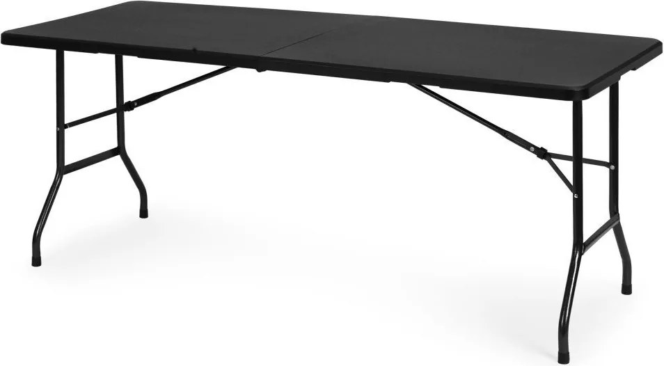 Przenośny stół bankietowy, składany, Party 180 cm, czarny/nogi czarne