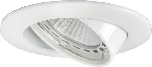 Zestaw 6 nowoczesnych, wpuszczanych reflektorów, białych, z możliwością regulacji, GU10 50mm - Edu