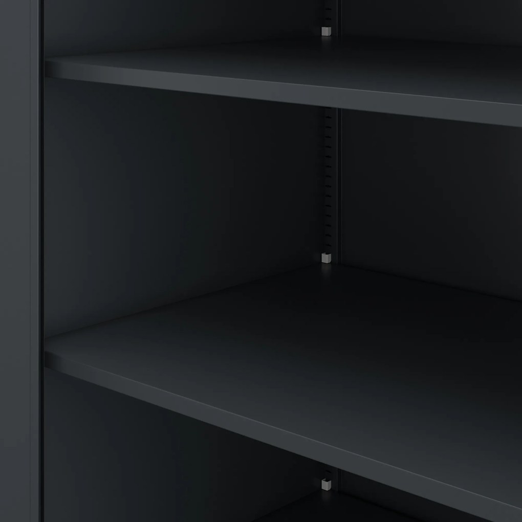 Szafa na dokumenty zamykana antracytowa JAN H D600 900 x 1950 x 600 mm