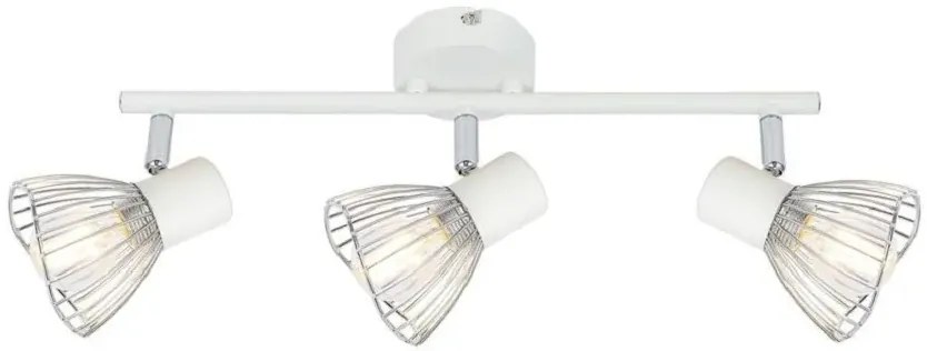 Biała lampa sufitowa z trzema drucianymi kloszami - V171-Merpix
