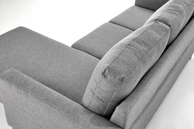 Popielata sofa z dostawianym podnóżkiem - Tuberosa