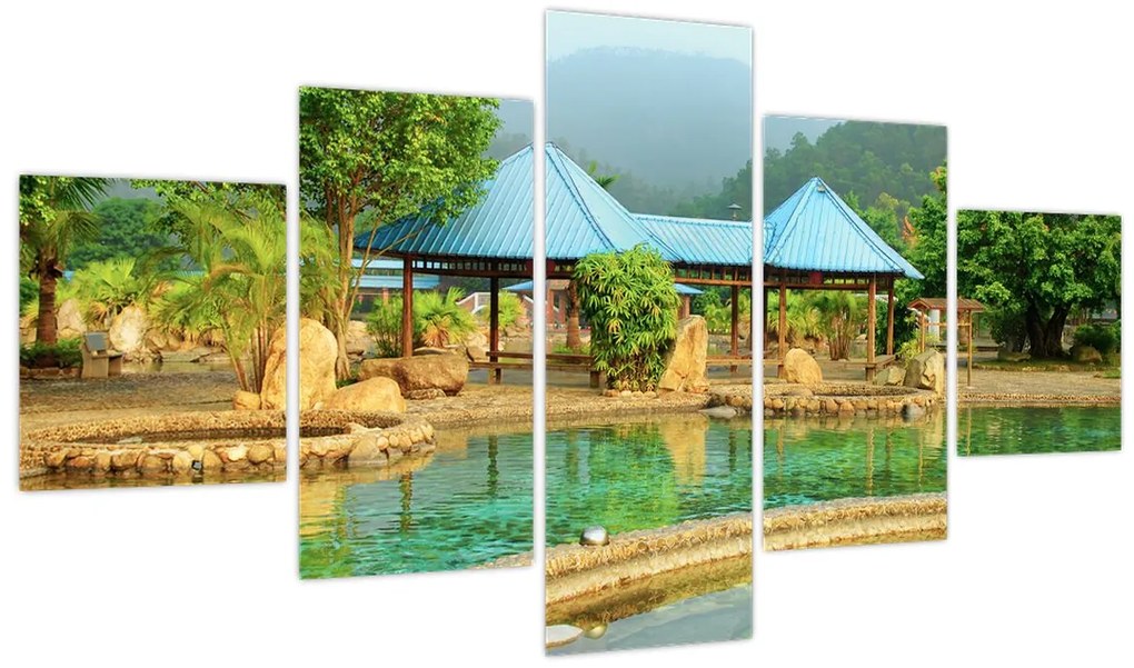 Obraz - Shanghai hotel park (125x70 cm)