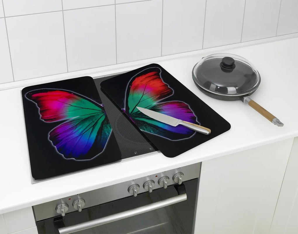 Szklane płyty ochronne BUTTERFLY BY NIGHT - 2 sztuki, WENKO