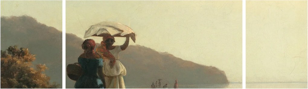 Obraz - Camille Pissarro, Two Women Chatting by the Sea, St. Thomas, reprodukcje (170x50 cm)