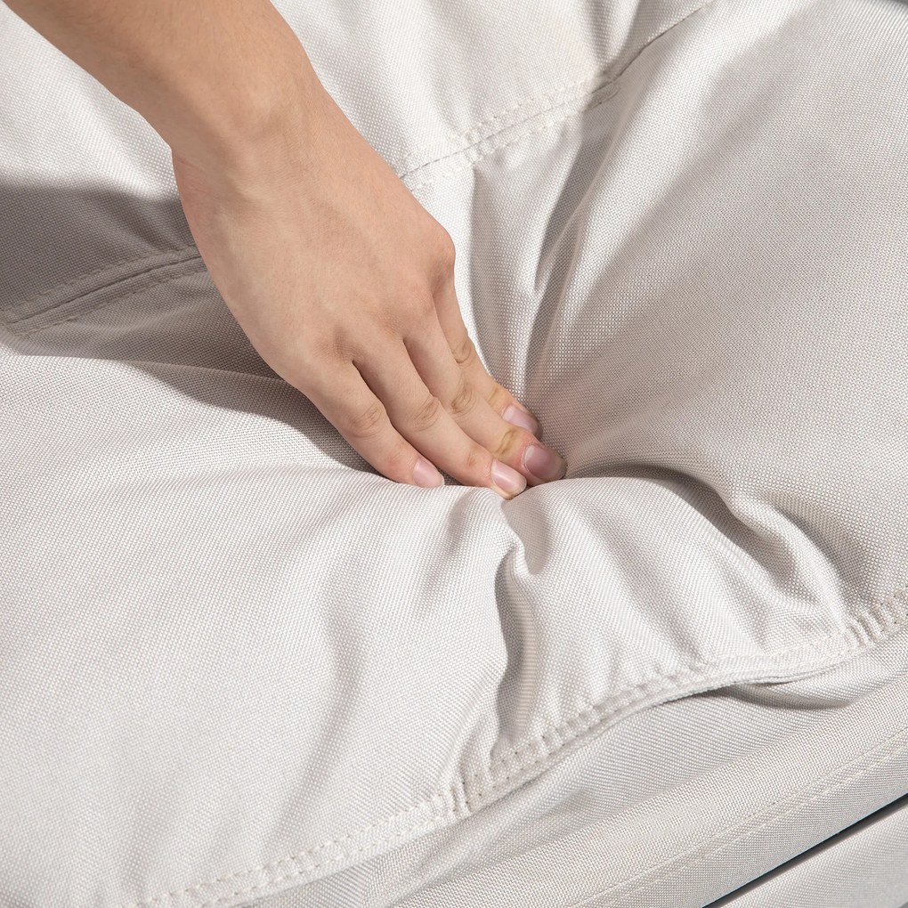 Vinsetto Krzesło Biurowe z Masażem, Fotel do Pracy z Funkcją Masażu, Regulowany Ergonomiczny Fotel Obrotowy, Nylon, Kremowy