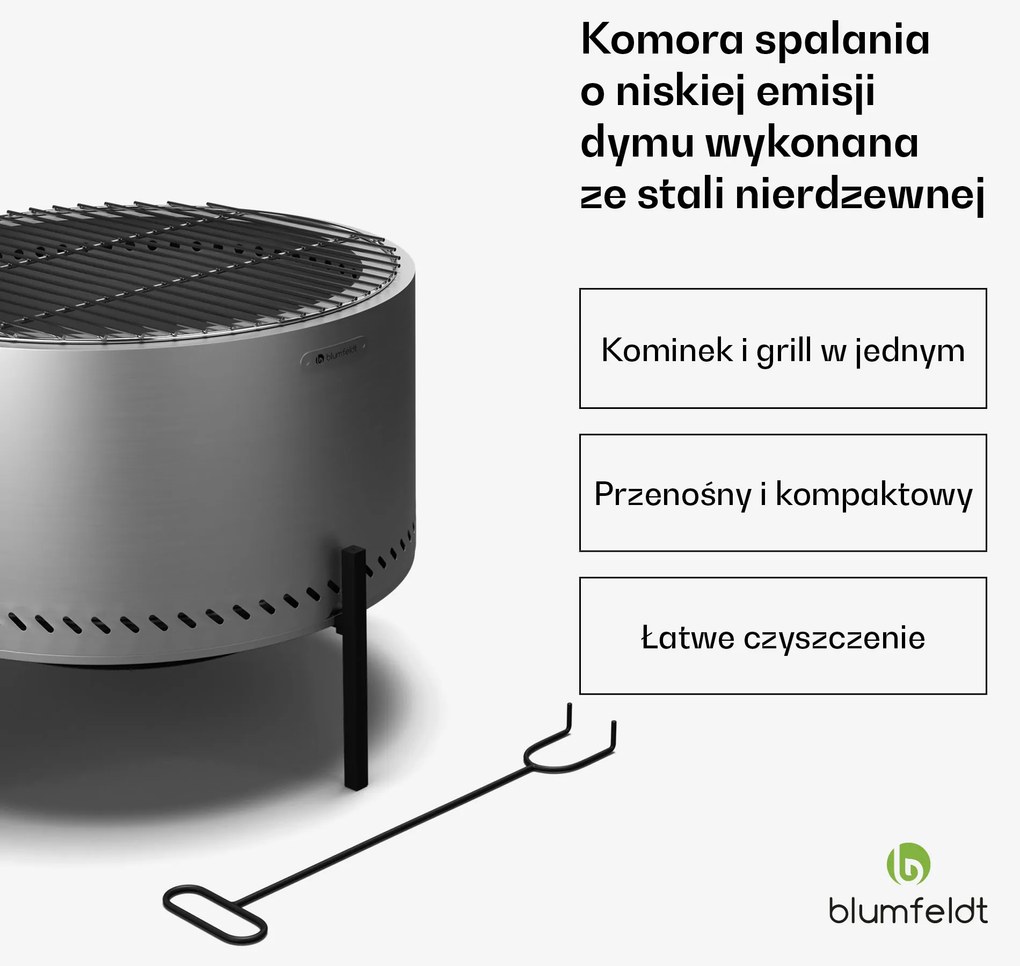 Blumfeldt Ignite Pure Palenisko ogrodowe Ø53 cm