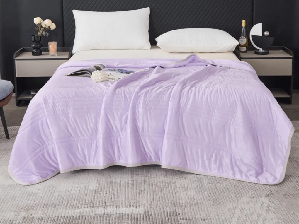 Chłodząca letnia kołdra CELIA, fioletowa Rozmiar: 200 x 220 cm