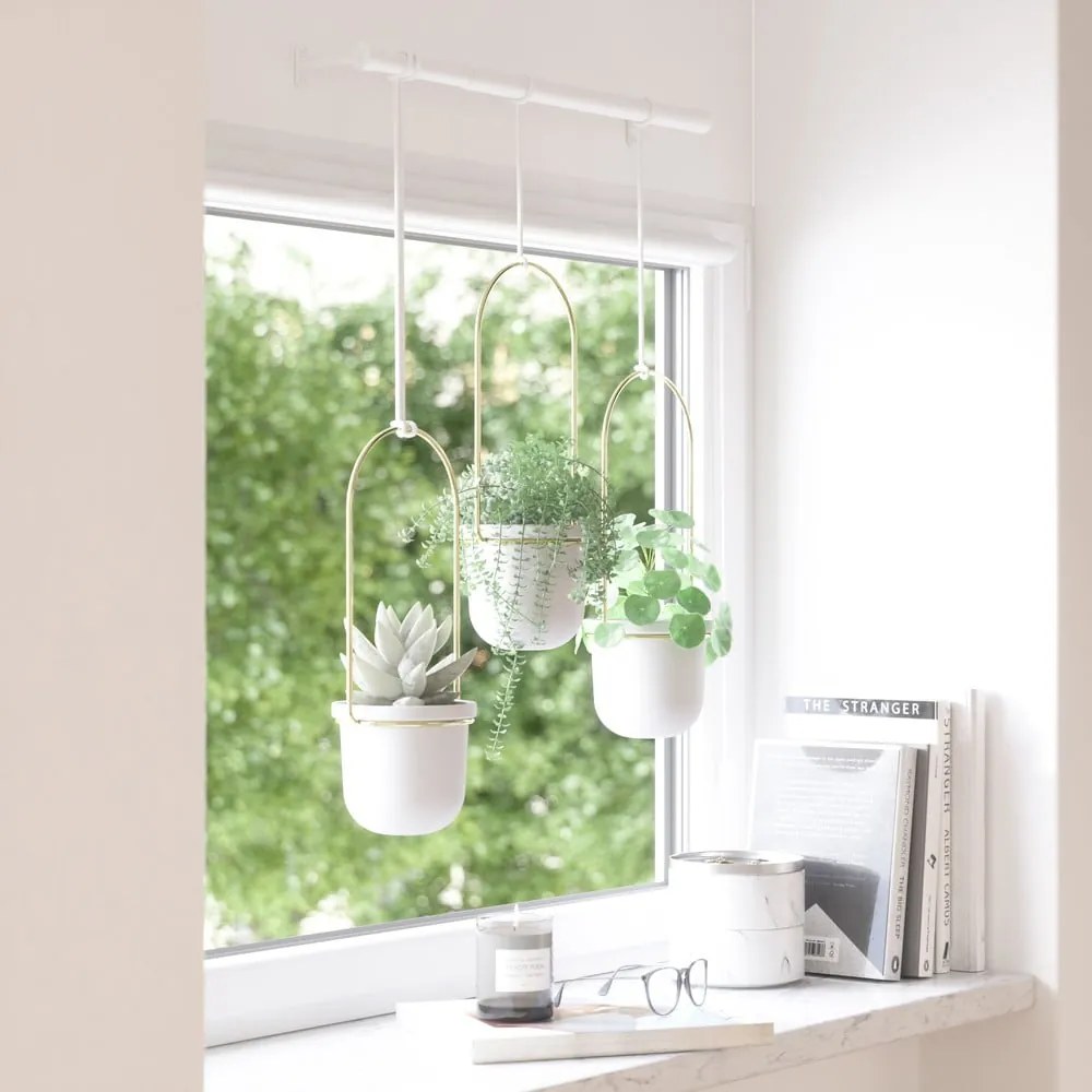 Plastikowe wiszące osłonki na doniczki na zioła zestaw 3 szt. ø 7,5 cm Triflora – Umbra