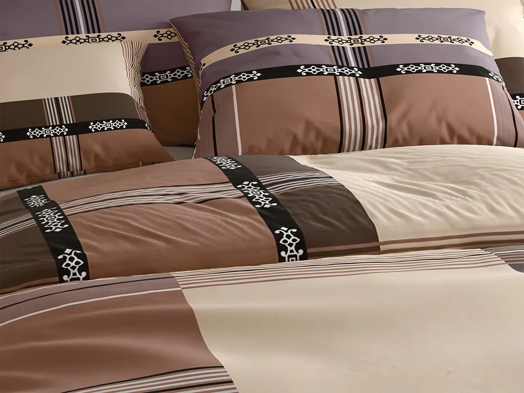 PrzytulneMieszkanie.pl PrzytulneMieszkanie.pl Bawełniana pościel DANIELA beżowa Rozmiar pościeli: 2 szt 70 x 90 cm | 200 x 220 cm